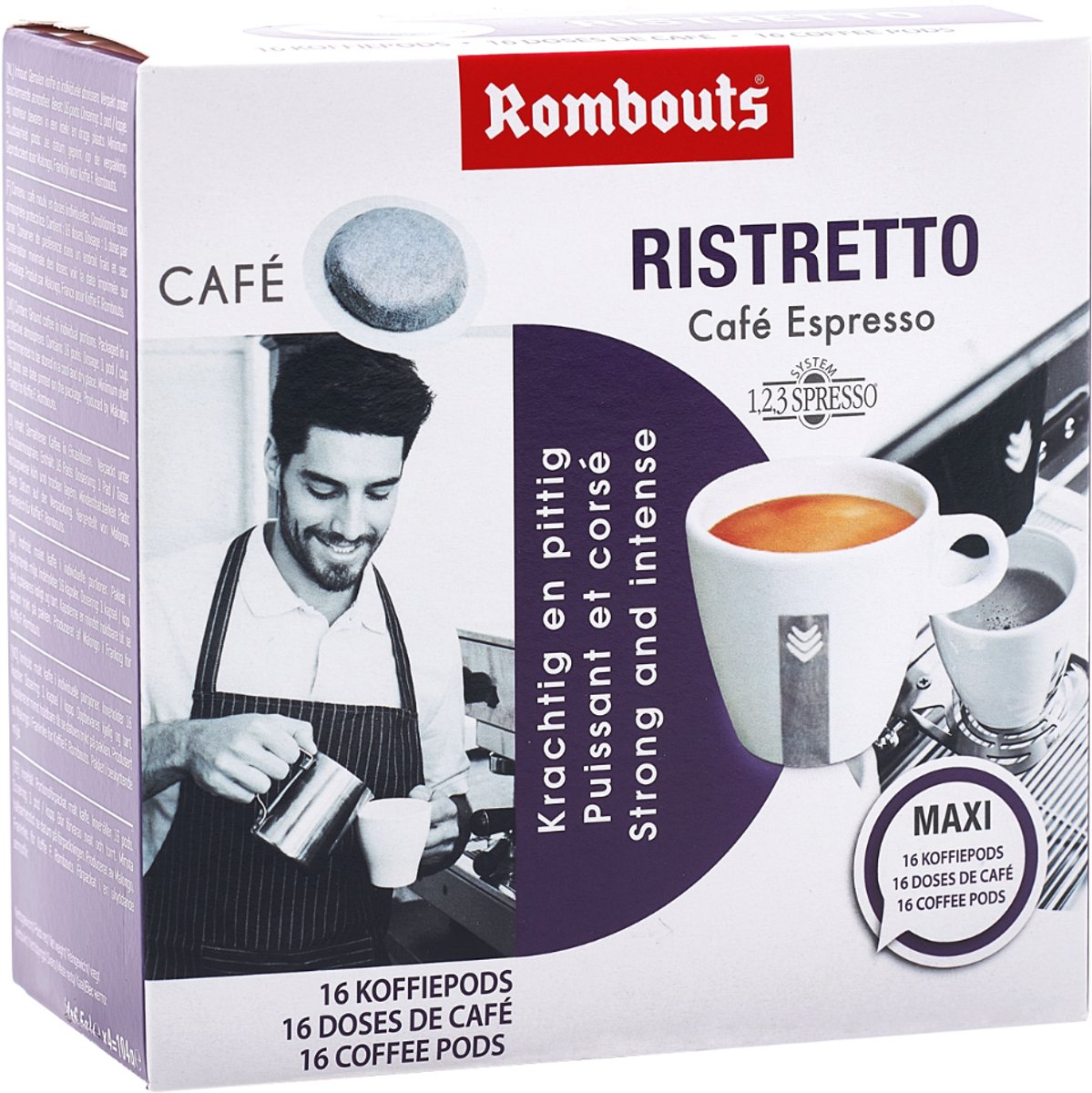 Rombouts - Koffie - 10 x Ristretto 16 pods