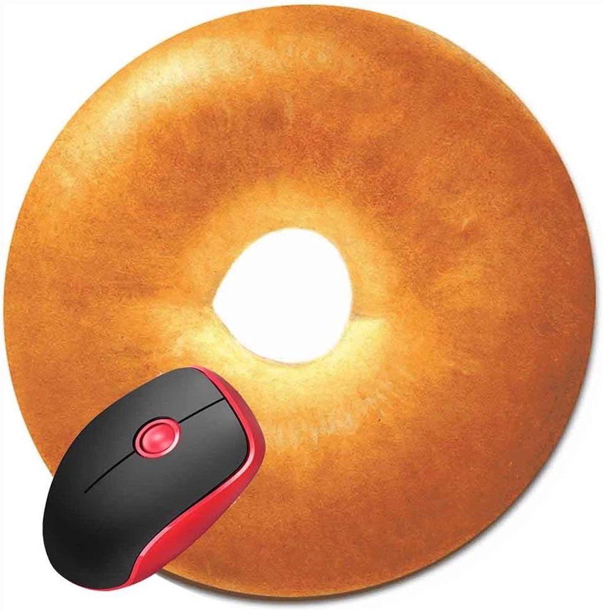 Ronde Muismat - Bagel Muismat - Computer Gebruik - Antislip Rubberen Basis - 200 mm x 200 mm - Multicolor
