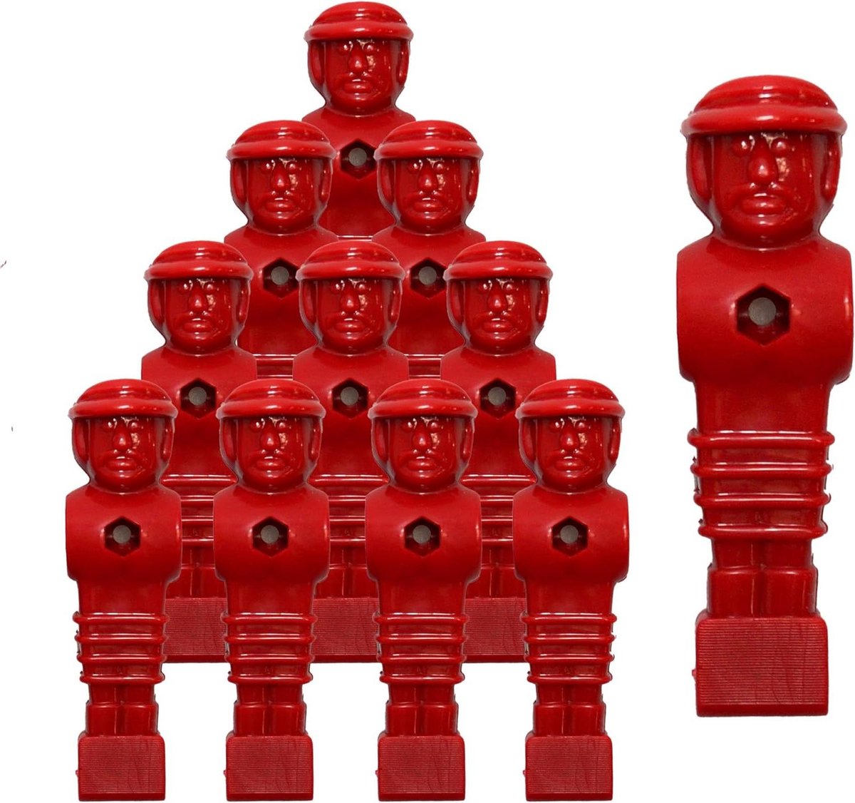Voetbalfiguur Tafelvoetbal - Kickerpop Tafelvoetbalspeler - Tafelvoetbal Spelen - Gegroefd Grip Voetvlak - Ø 16 mm Stangen - Rood en Blauw