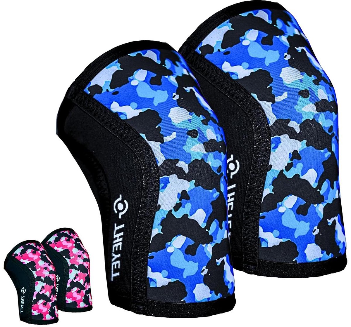 Kniebeschermers Neopreen - Kniesteun Brace - Fitness Training - 7mm Compressie - 2 stuks - Blauw