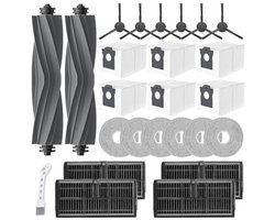 25-delige accessoireset voor Dreame L40 Ultra AE / L10s Ultra Gen 2 / L10s Pro Ultra Heat / X30 Ultra / Mova E30 Ultra – 2 hoofdborstels, 6 stofzakken, 6 zijborstels, 4 filters, 6 dweilen