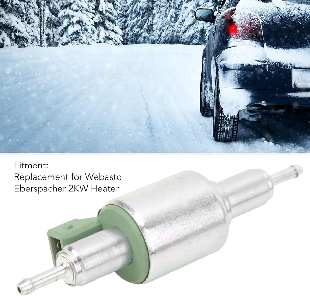 Brandstofpomp - Brandstofpomp - Parkeerverwarming - Metalen Structuur - 15 ml - Zilver