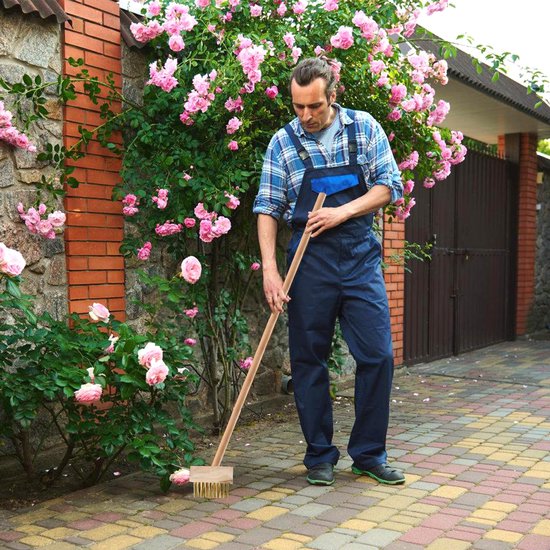 Onkruidborstel met stalen borstels, voegenborstel met haken, tuinbezem, stalen borstel, voegenreiniger, stalen borstels, voor mos en onkruid reserveborstels — afbeelding 3