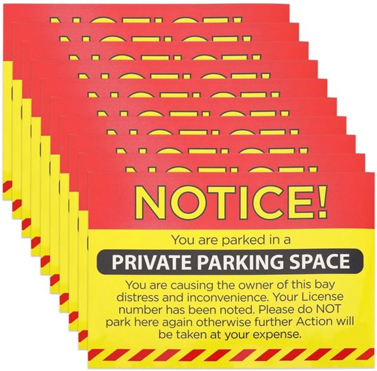VT Goods - Parkeerbord Stickers - 10 Stuks - Sterke Zelfklevende Lijm