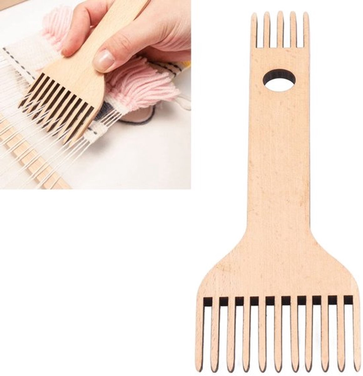 Weefgetouw kam houten weefmachine compact duurzaam