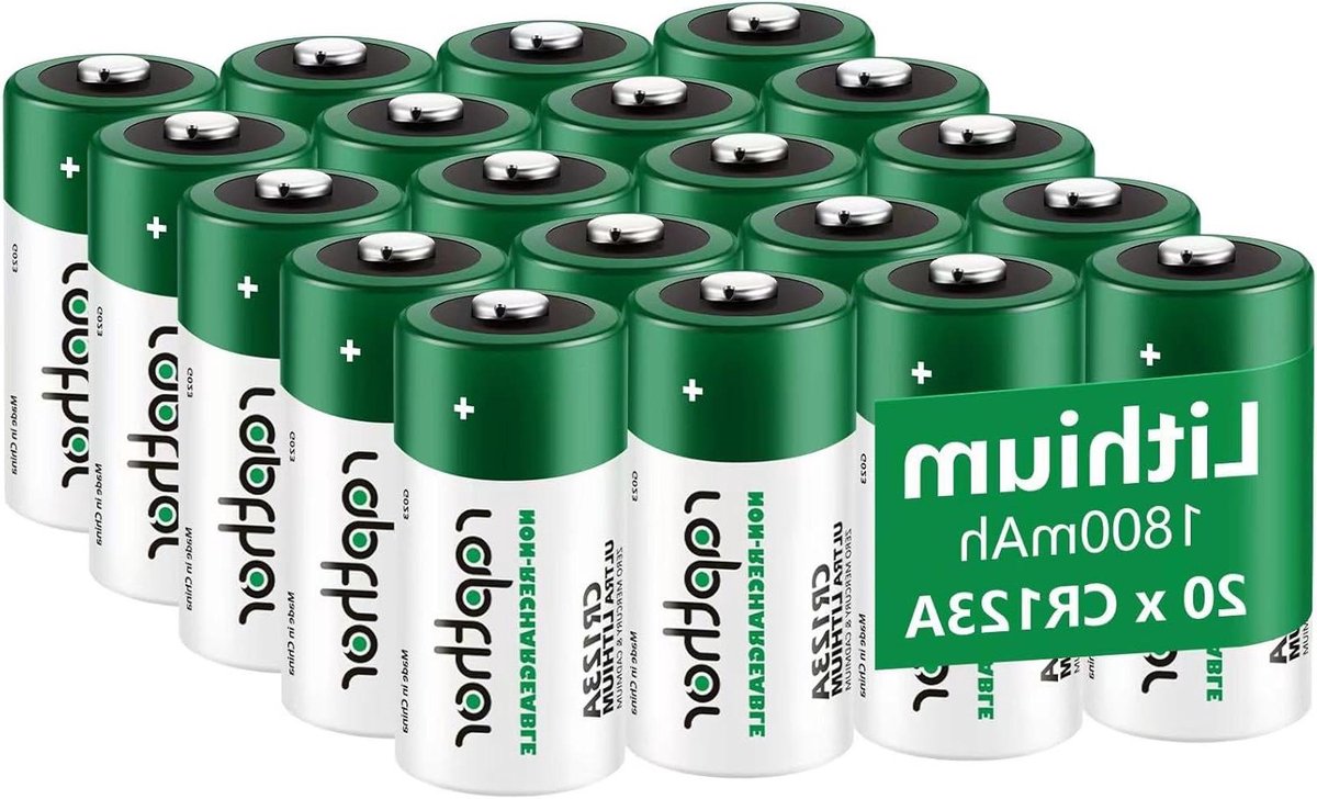 Lithium Batterijen - CR123A Batterijen - Fotografie Apparatuur - Hoge Capaciteit - 1800mAh - Zilver