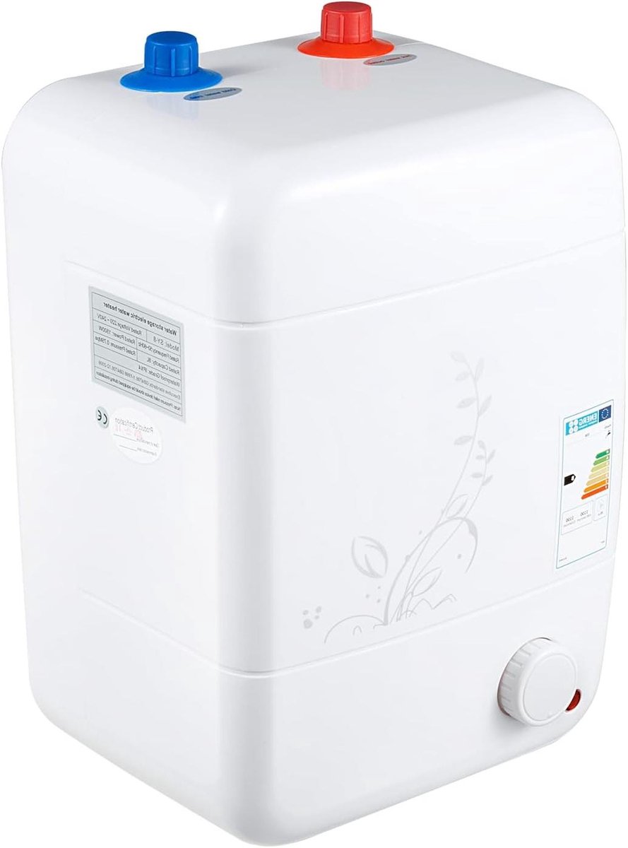 Boiler Keuken - Warmwaterboiler Kleine - Direct Warm Water - Roestvrijstalen Binnenvoering - 10 Liter - Wit
