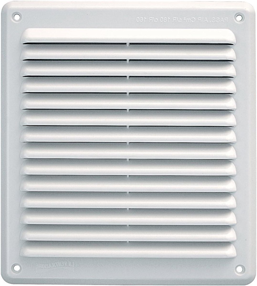 Ventilatie Rooster - Luchtgrijper Rooster - Ventilatie Verbeteren - Met Vliegengaas - 20.4 x 23 cm - Wit