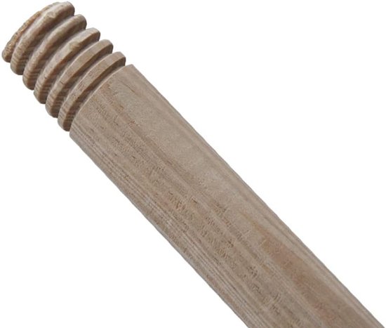 Houten Bezemsteel - Gereedschap Handvat - Schoonmaken Huis - Universele Schroefgreep - 150 cm - Natuurlijk hout van Houten — afbeelding 2
