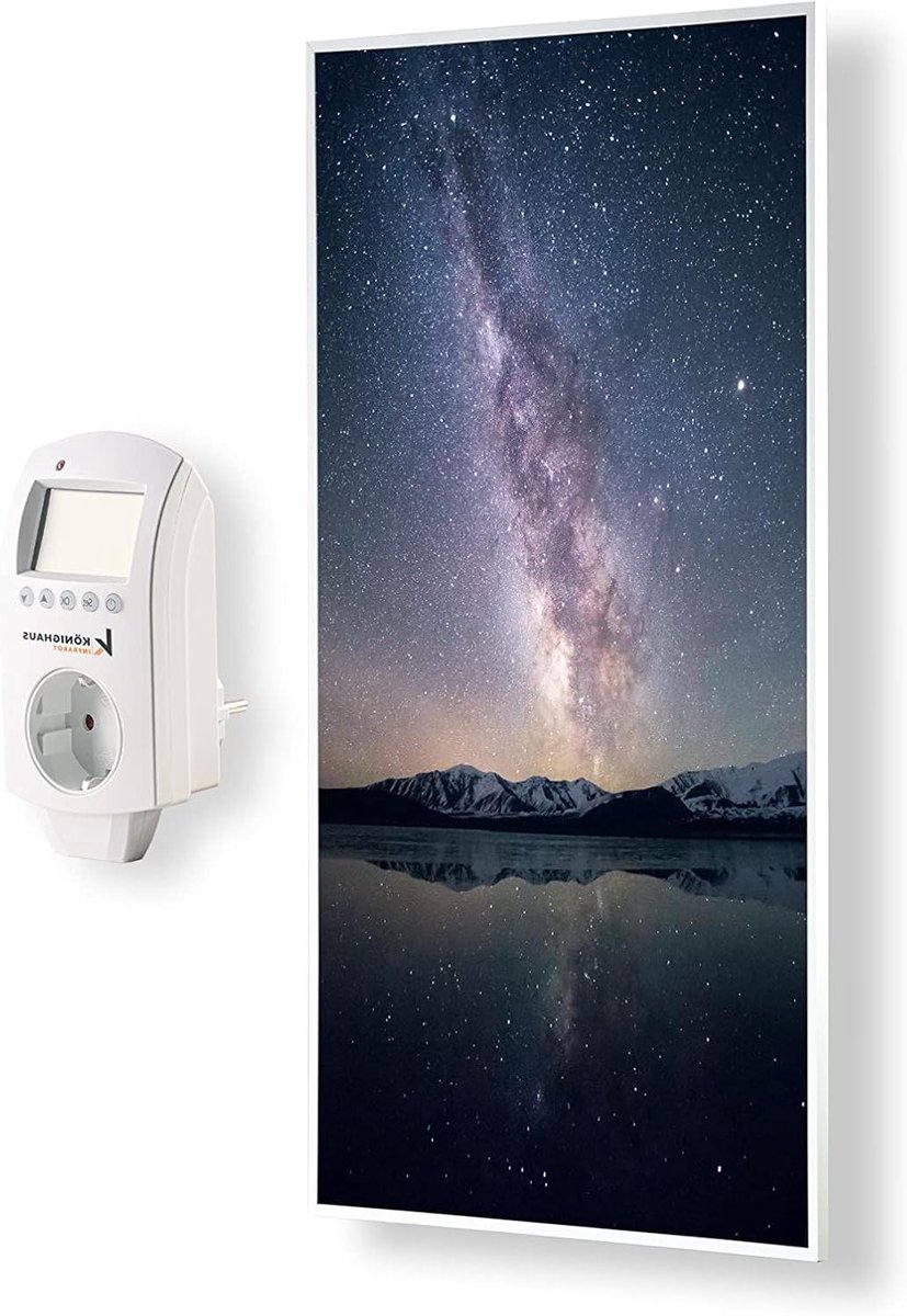 Infrarood Verwarming - Paneel Verwarming - Energie Besparen - Met Thermostaat - 1000 Watt - Sterrenhemel
