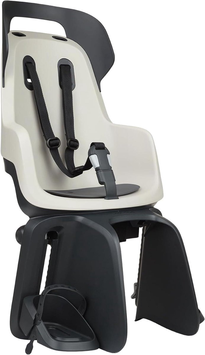 Kinderzitje Achter - Fietsstoel Kinderen - Veilig Fietsen - Kantelsysteem - 26-29 inch - Vanille