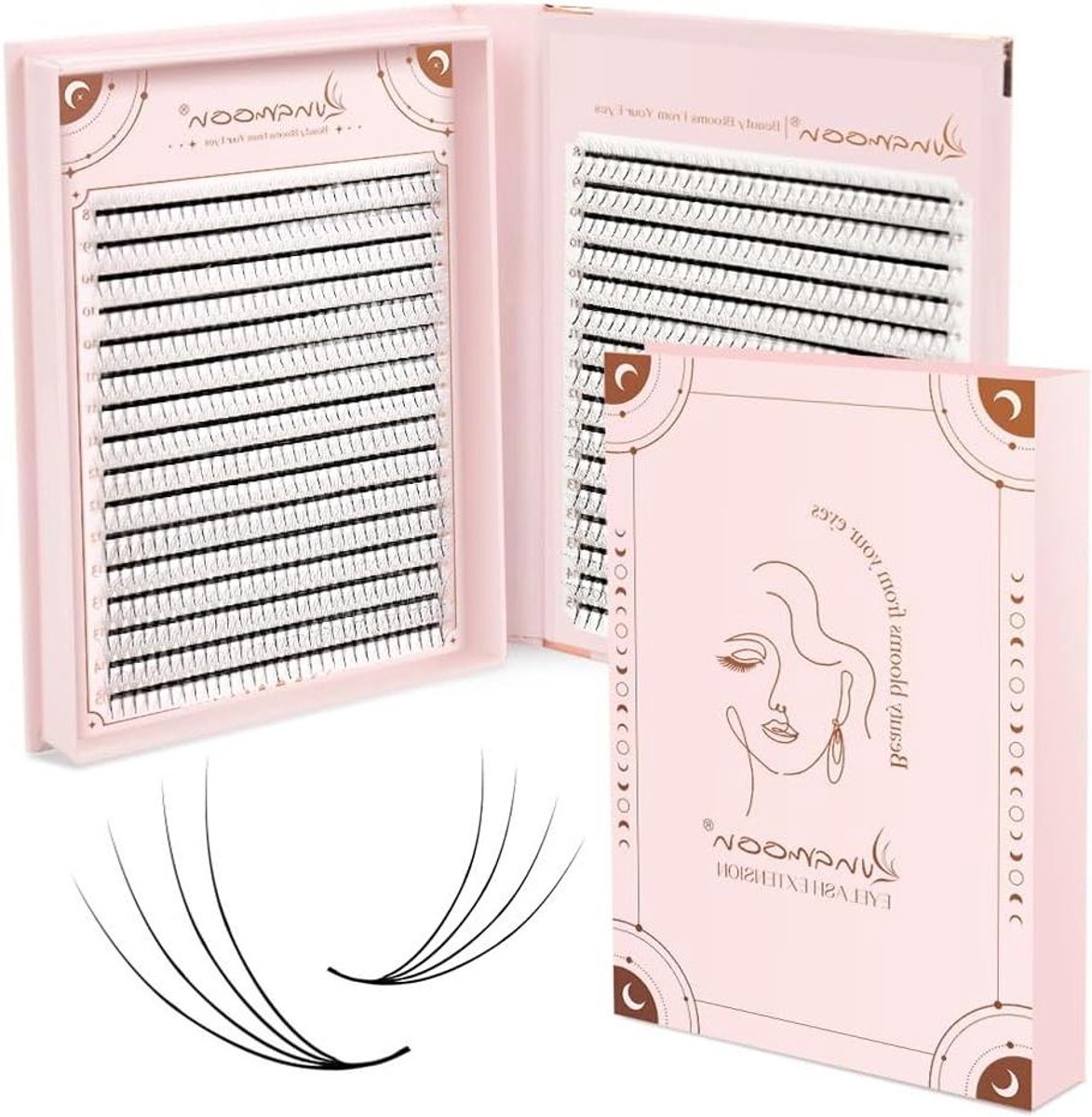 Volume Wimperextensions - Premade Fans Wimpers - Snel Volume Creëren - Dunne Basis Puntige Plukjes - 8-15mm - Zwart