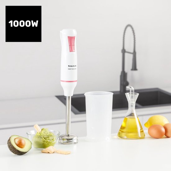 Staafmixer - Handmixer Blenders - Keukenwerk - Turbo Rotatiesysteem - 1000 Watt - Wit — afbeelding 2