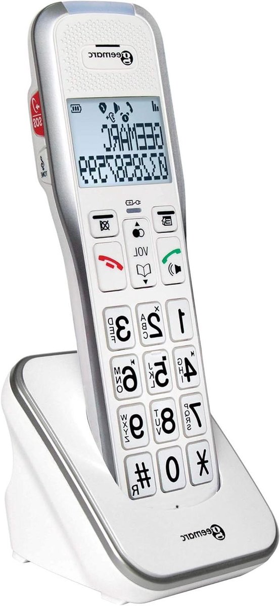 Extra Telefoon Hoorn - Draadloze Hoorn - Horen van Gesprekken - Extra Luid Beltoon - 1 Extra Hoorn - Wit
