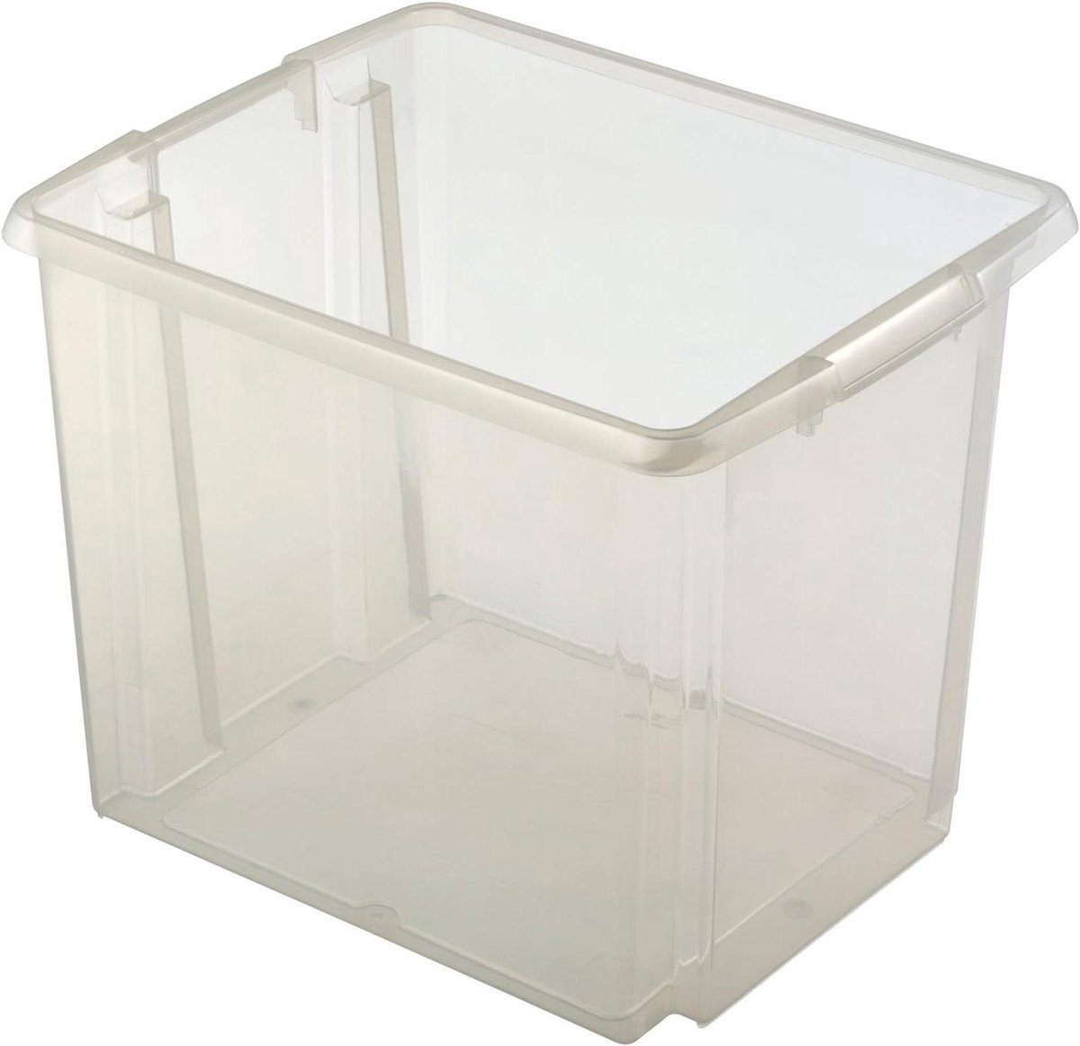 Opbergdoos - Opbergbox Bewaarbak - Spullen Opslaan - Stapelbaar Ontwerp - 45.5 x 36 x 36 cm - Transparant
