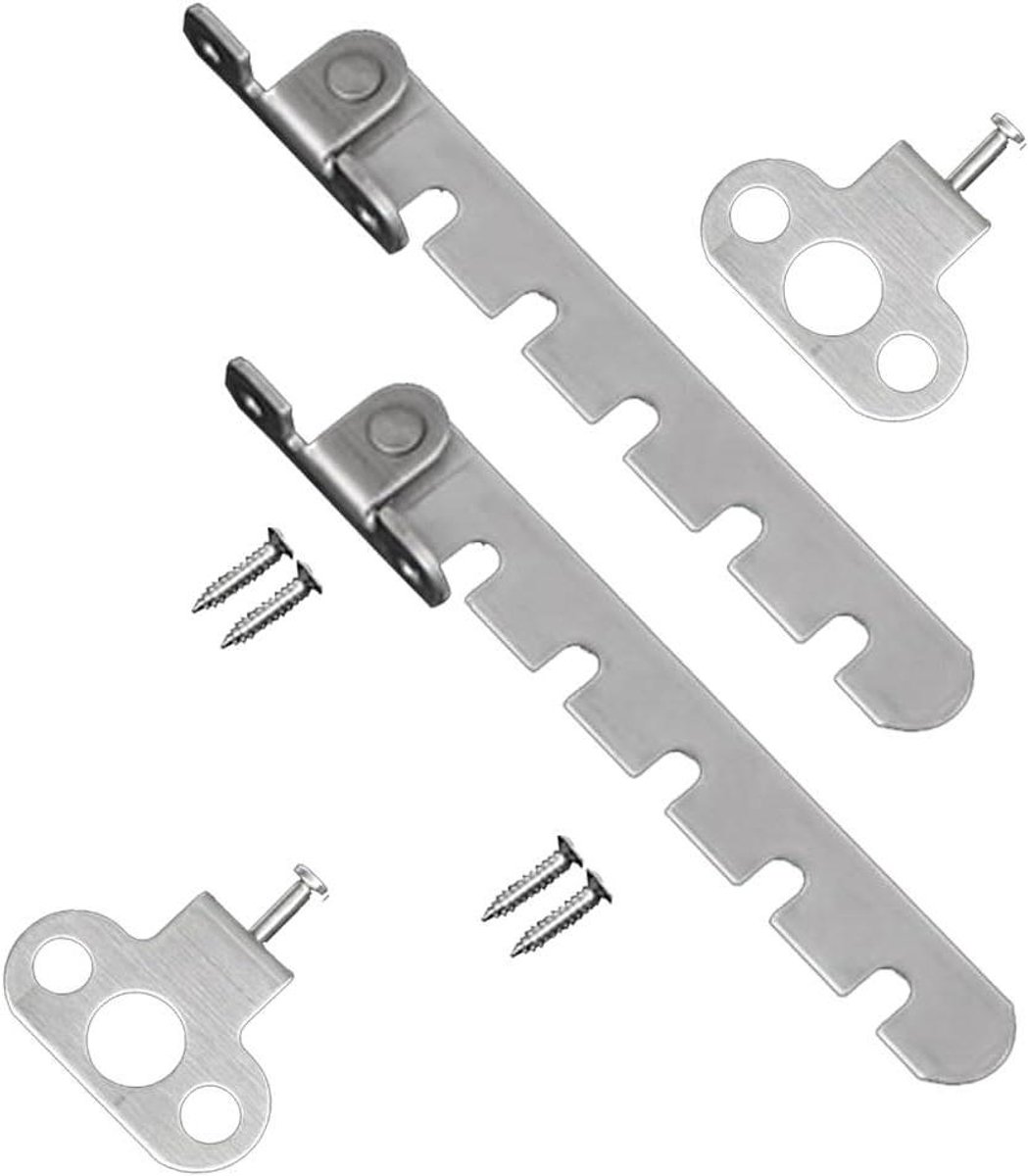Raambegrenzer 2 stuks - Kiepraam slot - Ventilatie Beveiligen - Verstelbare Hoek - 10cm - Zilver
