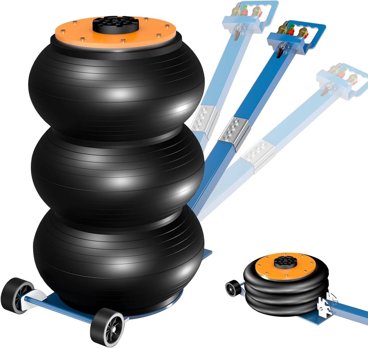Lucht Krik - Pneumatische Krik Vloerkrik - Auto Reparatie - Snelle Hefwerking - 5 Ton 1575 Inch - Zwart