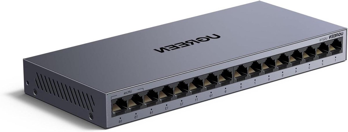16 Poort LAN Switch - Gigabit Netwerk Switch - Netwerk Uitbreiden - Intelligent VLAN Modus