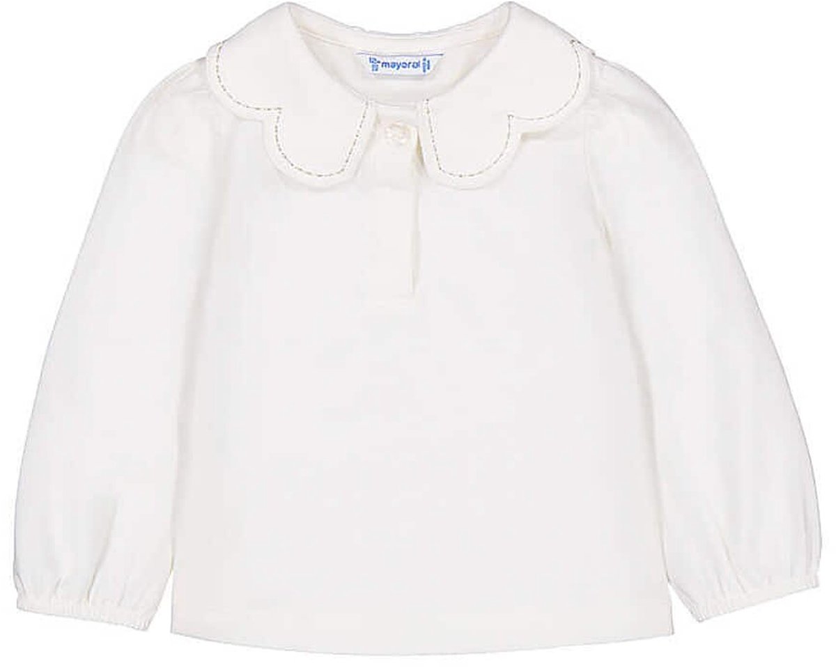 Mayoral creme T-shirtje met kraagje