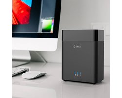 Let op type!! ORICO DS200U3 3 5-inch Bay 2 magnetische-type USB 3.0 harde schijf behuizing met blauwe LED-Indicator(Black)