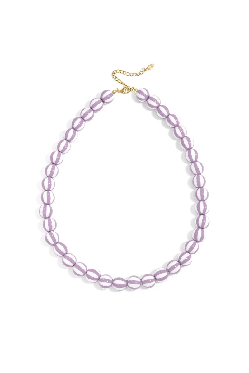 Kralenketting met gestreepte kralen