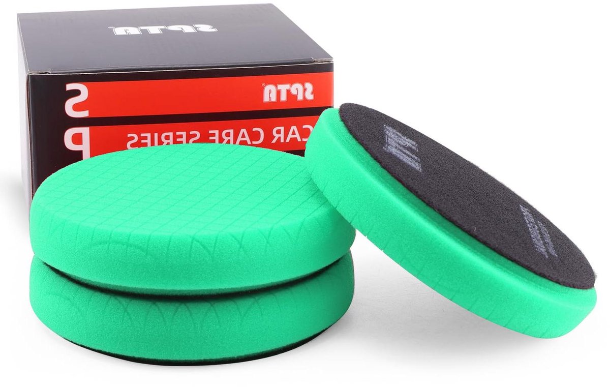 Polijstpads - Schuursponsjes Sponsjes - Auto Polijsten - Innovatief Groef Design - 12 cm - Groen