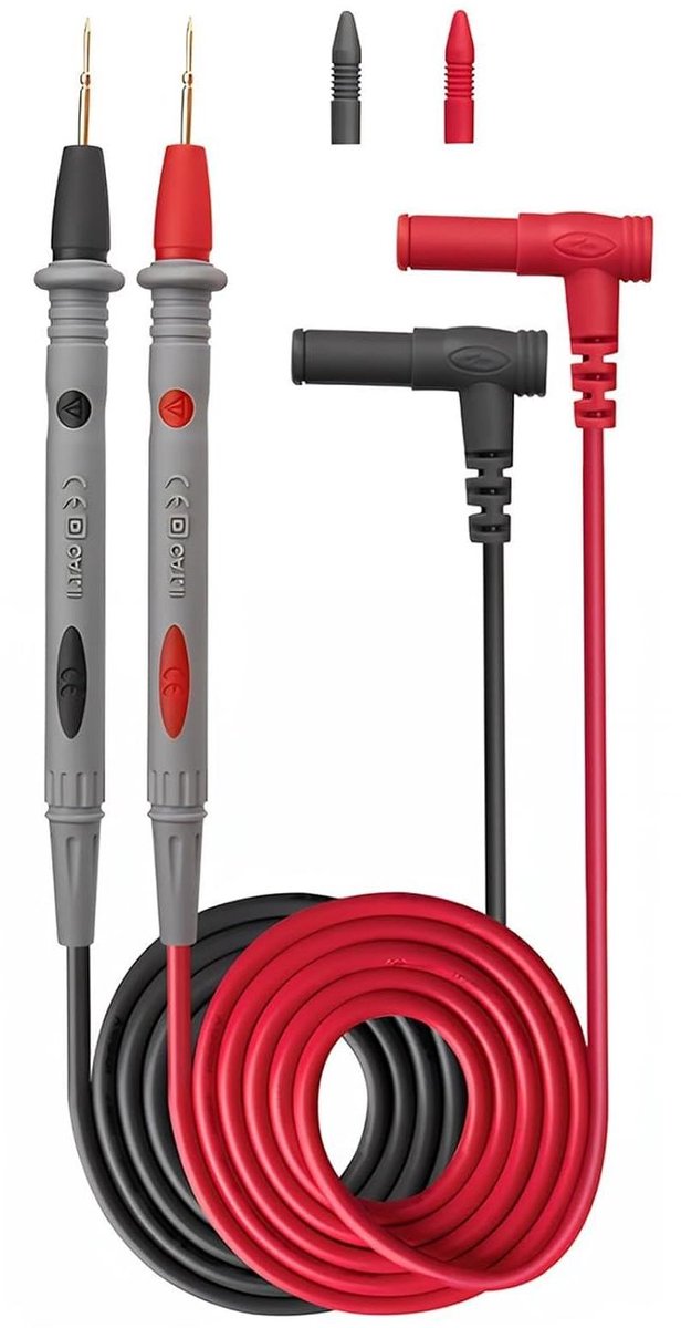 Siliconen Testsnoeren - Multimeter Sondes - Elektrische Metingen - Hoge Veiligheid Normen - 48 inch - Zwart