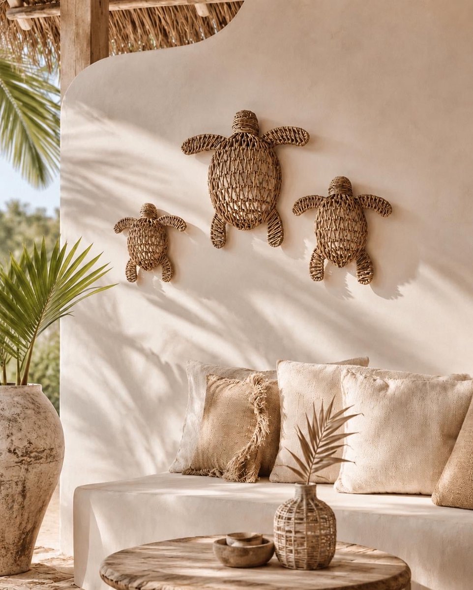 Schildpad Wanddecoratie Waterhyacint