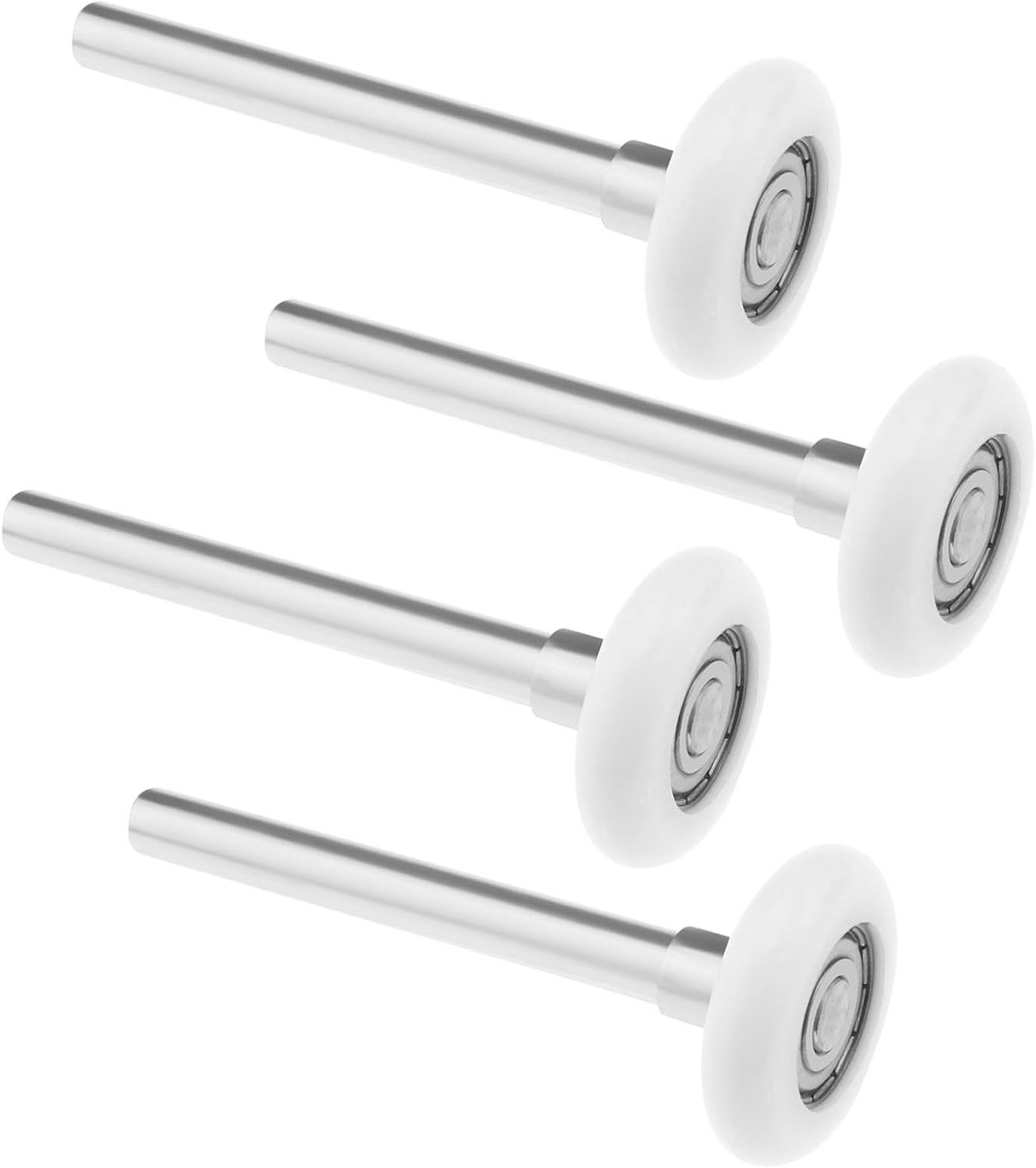 Set van 4 Elektrische Rollende Deurpulleys met 6200ZZ Lagers voor Garagedeuren - Vervangingswielen met 46mm Diameter en Duurzaam Nylon