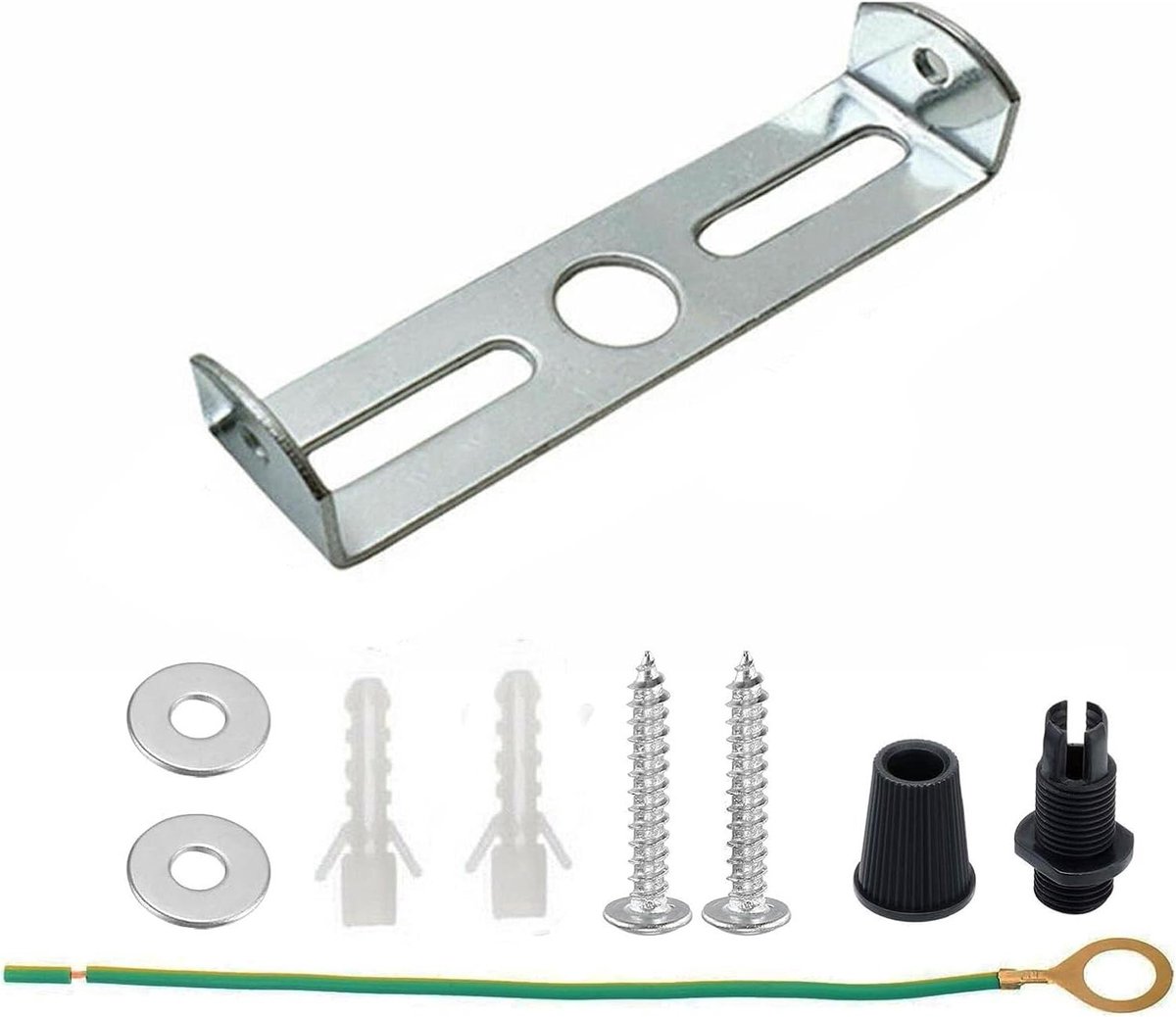 Plafondbeugel - Lampbeugel Plaatbeugel - Verlichtingsarmaturen Ophangen - Robuust Metalen Ontwerp - 100 mm - Zilver