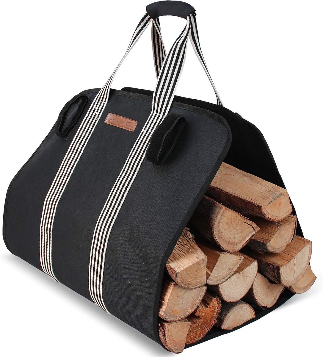 Houthak Houtdrager - Draagtas Open Haard - Haardhout Dragen - Verstelbare Lengte - 109 cm - Bruin