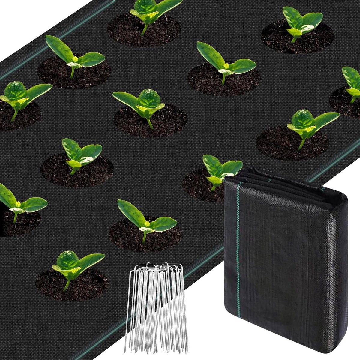 Onkruiddoek - Worteldoek Gronddoek - Tuinonderhoud - Scheurvast Polypropyleen - 2 x 3 meter - Zwart