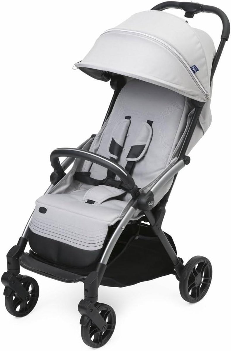 Kinderwagen - Buggy Reiswieg - Buiten Wandelen - Zelfopvouwbaar - 7.5 kg - Parelmoer Grijs