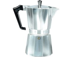 Espressomachine - Moka pot - Koffie Zetten - Achthoekige Vorm - 6 Koppen - Zilver