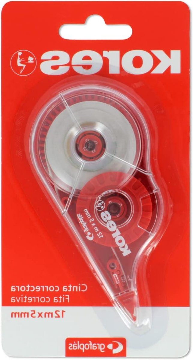 Correctietape - Corrigeerband Witte tape - Fouten Corrigeren - Direct Schrijven Mogelijk - 5 mm x 12 m - Wit