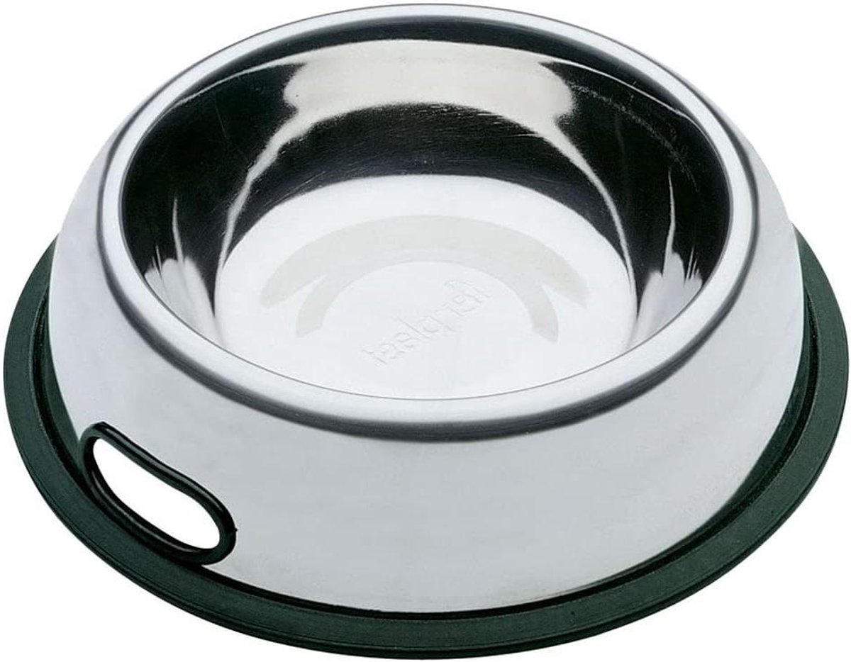 Hondenschaal RVS - Voerbak Hond - Voeren van Huisdieren - Anti-slip Rand - Diameter 295 cm - Zilver
