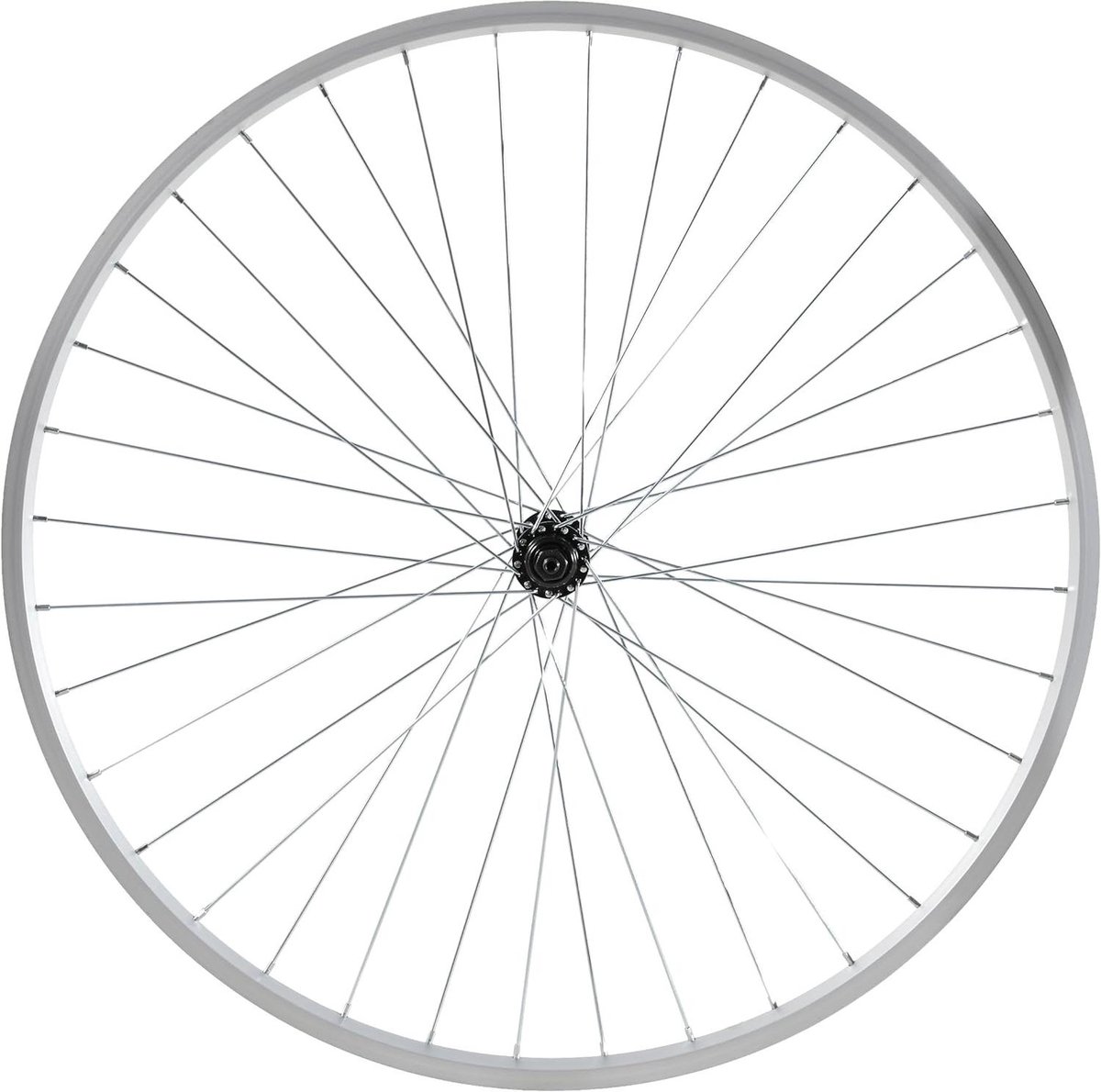 Fietswiel Voorwiel - Aluminium Wiel MTB - Fietsen Onderhoud - Schijfrem Compatibel - 28 inch - Zilver