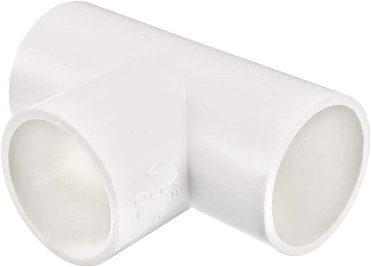 Pijp T-stuk - Verbindingsstuk - Leidingen Verbinden - Duurzaam PVC - 20 mm - Wit