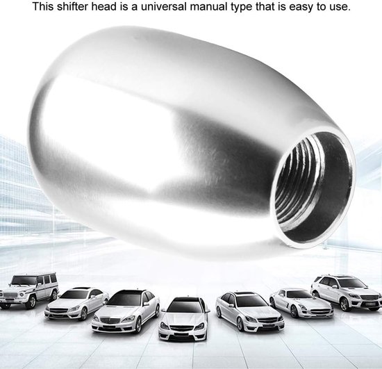 Versnellingspookknop - Schakelknop Pook - Auto Aanpassen - Universele Montage - 3 Adapters - Zilver van Merkloos — afbeelding 4