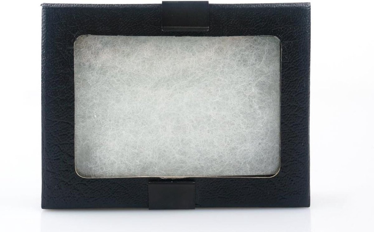 Glazen Display Box - Sieraden Organizer - Kralen Opbergen - Metalen Clips - 145 x 8 inch - Zwart