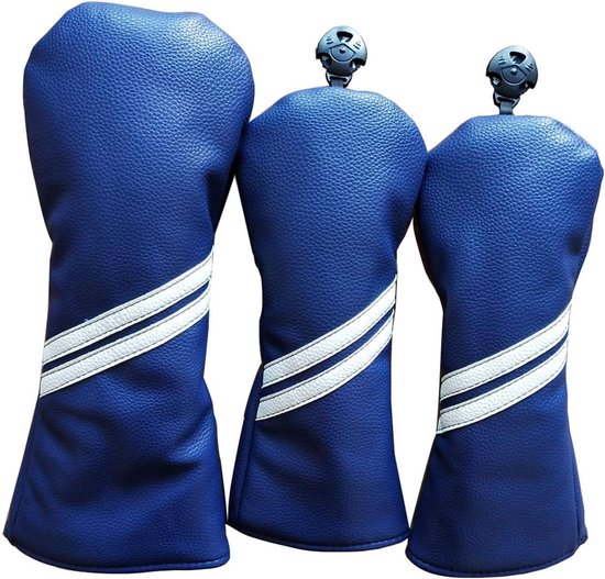 Golf Club Headcovers - Beschermers Hout Clubs - Club Bescherming - Zachte Voering - 3 Stuks - Donkerblauw van GOLF — afbeelding 2