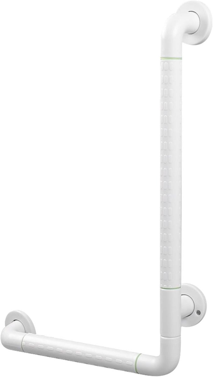 Wandbeugel Badkamer - Douchegreep Toilet - Veiligheid Vergroten - L-Vorm 90° Draaibaar - 60 x 40 cm - Wit