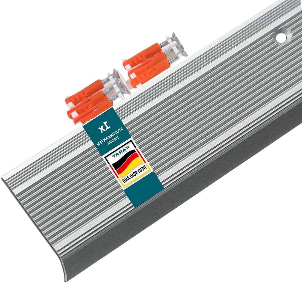 Traprandprofiel L-vorm - Trapneusprofiel Afwerking - Trap Renoveren - Geperforeerd Aluminium - 100 cm - Zilver