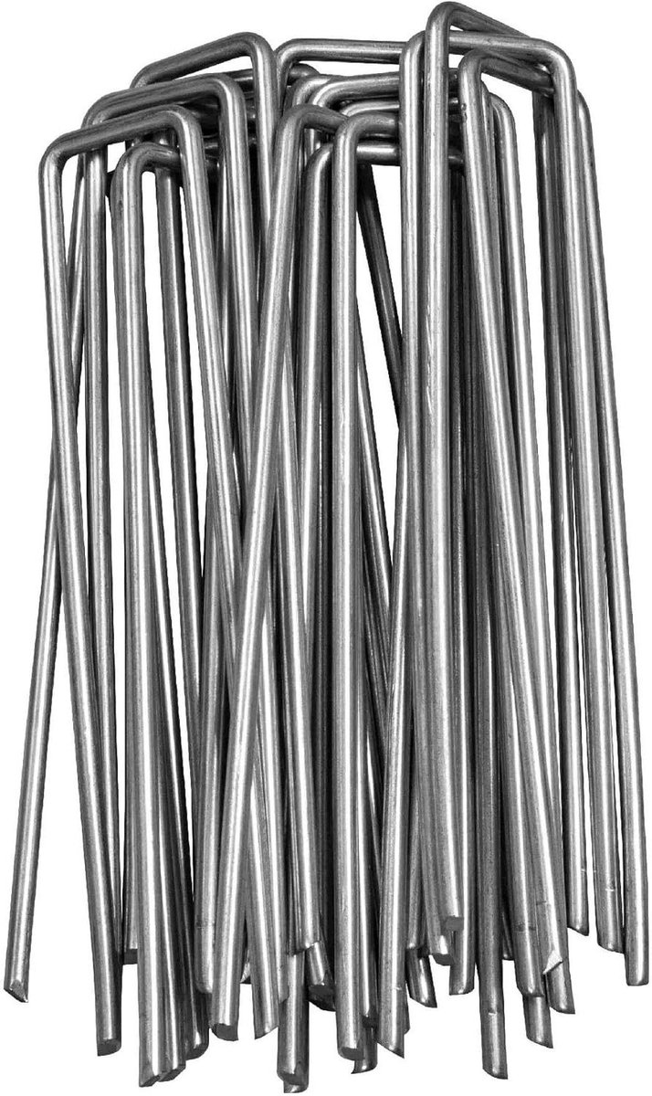 Grondankers Staal - Tenharingen Set - Tent Stabiliseren - Extra Stabiel Ontwerp - 150 mm - Zilver