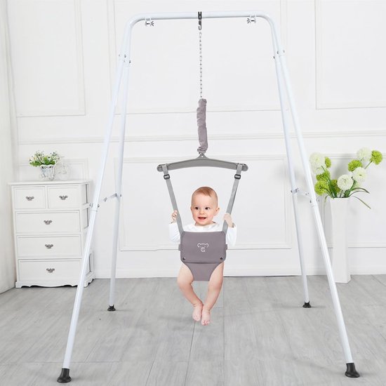 2-in-1 Baby Schommel en Stoel voor Binnen en Buiten - Inklapbaar van Merkloos — afbeelding 3