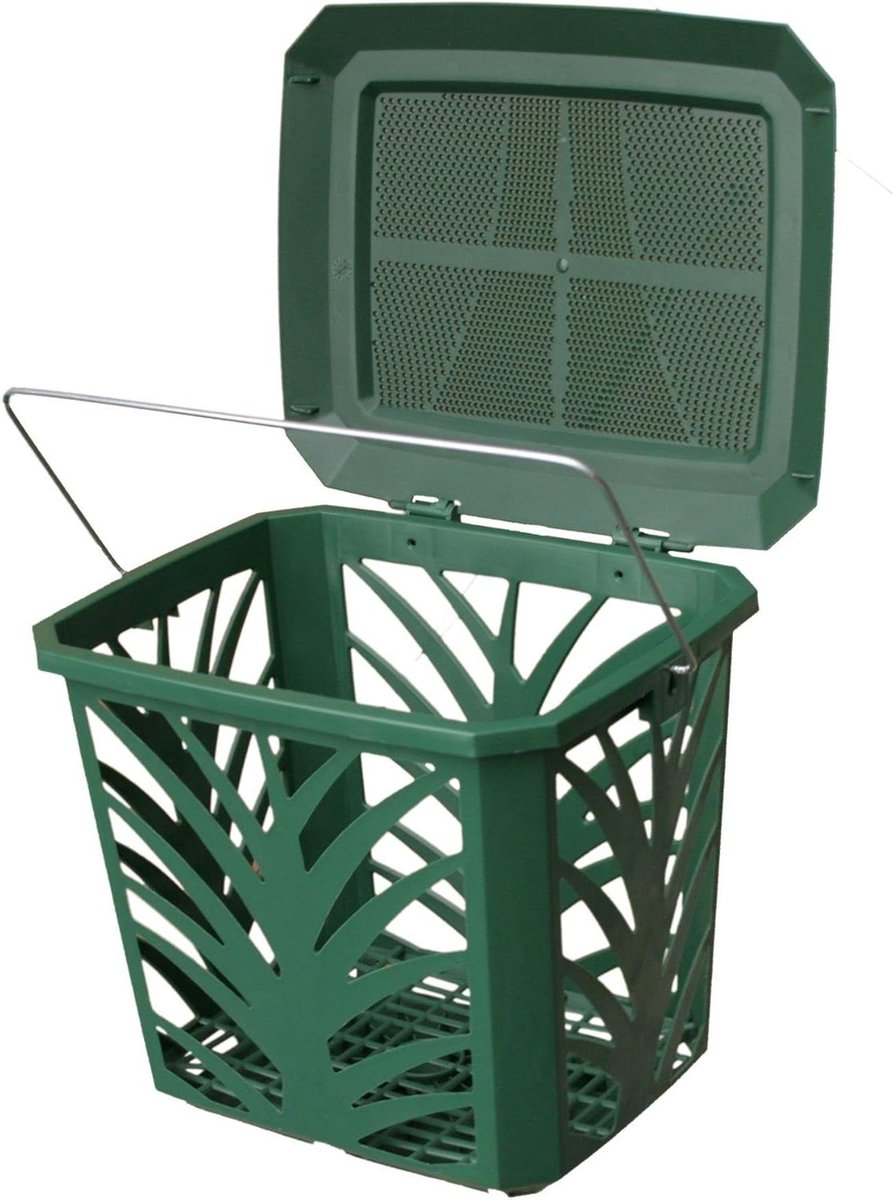 Voedselresten Emmer - Compostbak Aanrecht - Keuken Afval - Geventileerd Ontwerp - 1461 cm - Wit