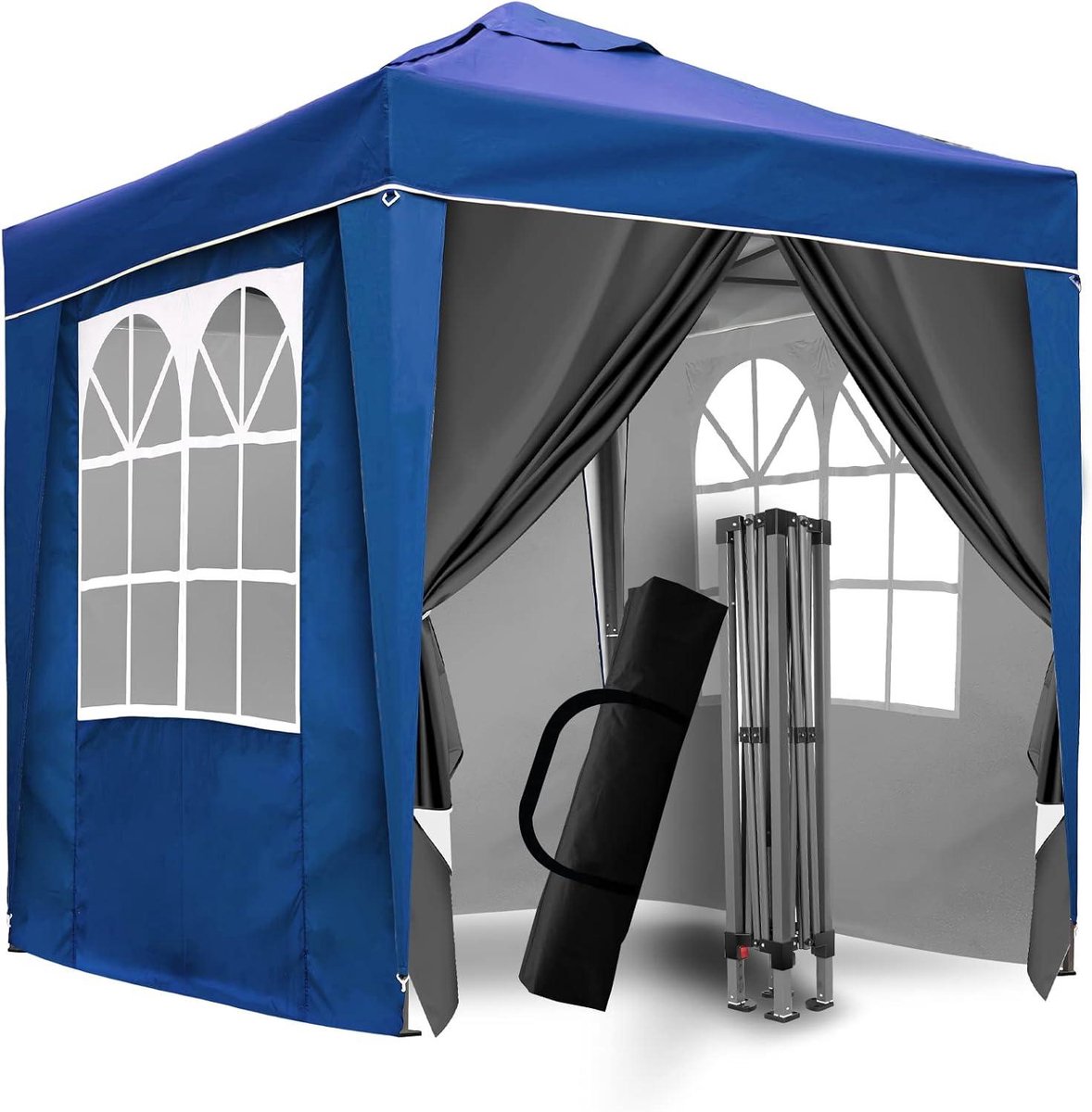 Pop Up Gazebo - Vouwtent Paviljoen - Feest Tent - Volledig Waterdicht - 2x2m - Blauw