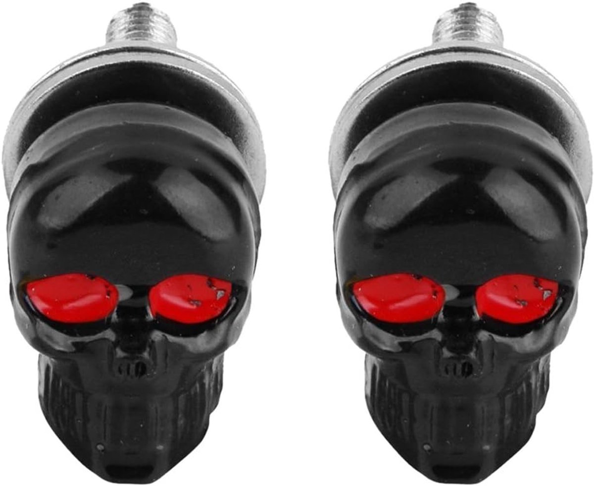 Motorfiets Skulls Nummerplaat Frame Bevestigingsschroeven in Zwart - Duurzaam en Stijlvol Accessoire voor Motorrijders