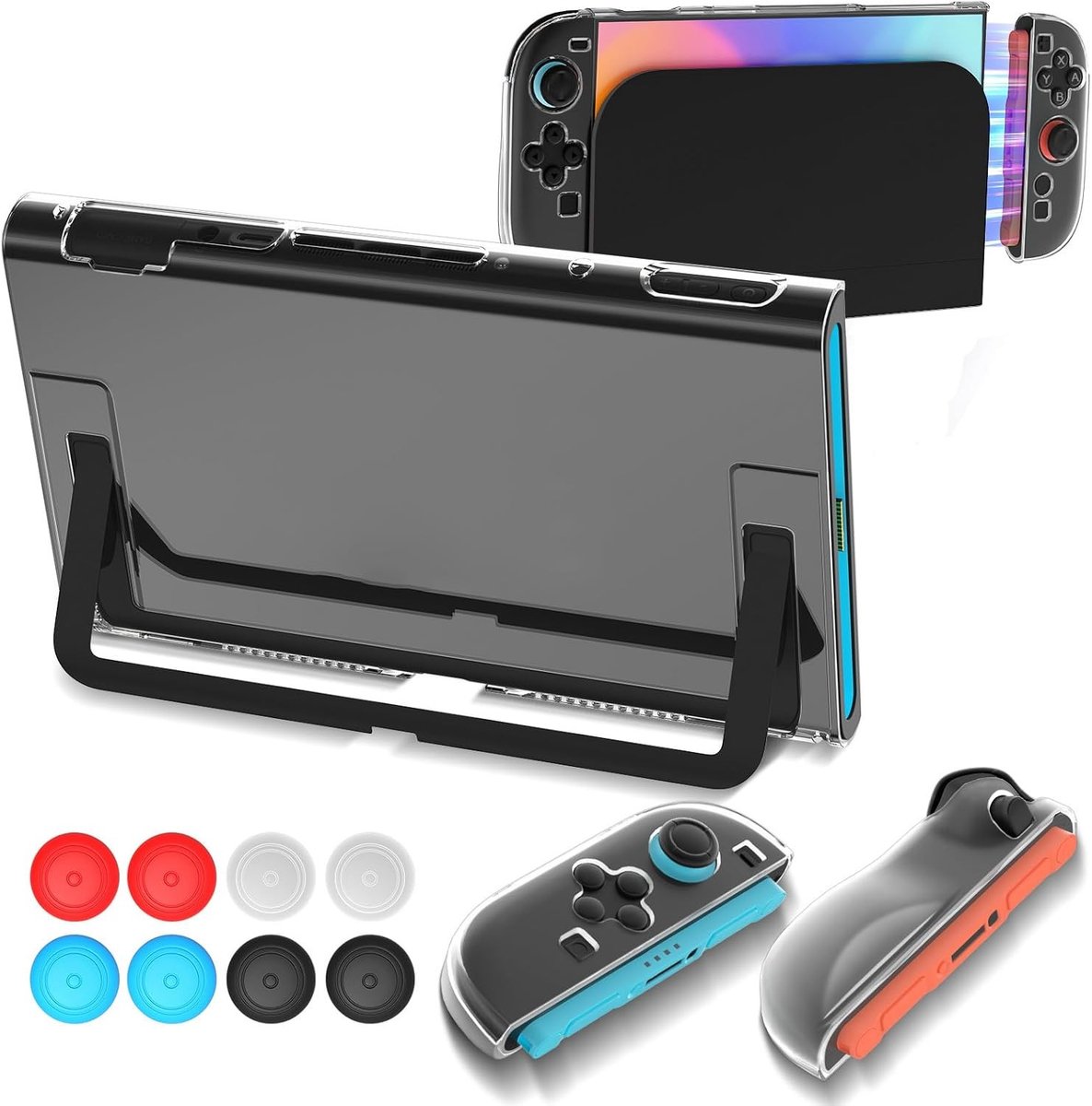 Draagbare en Schokbestendige Beschermcase voor Nintendo Switch 2 met Ergonomische Grip en Transparant Ontwerp