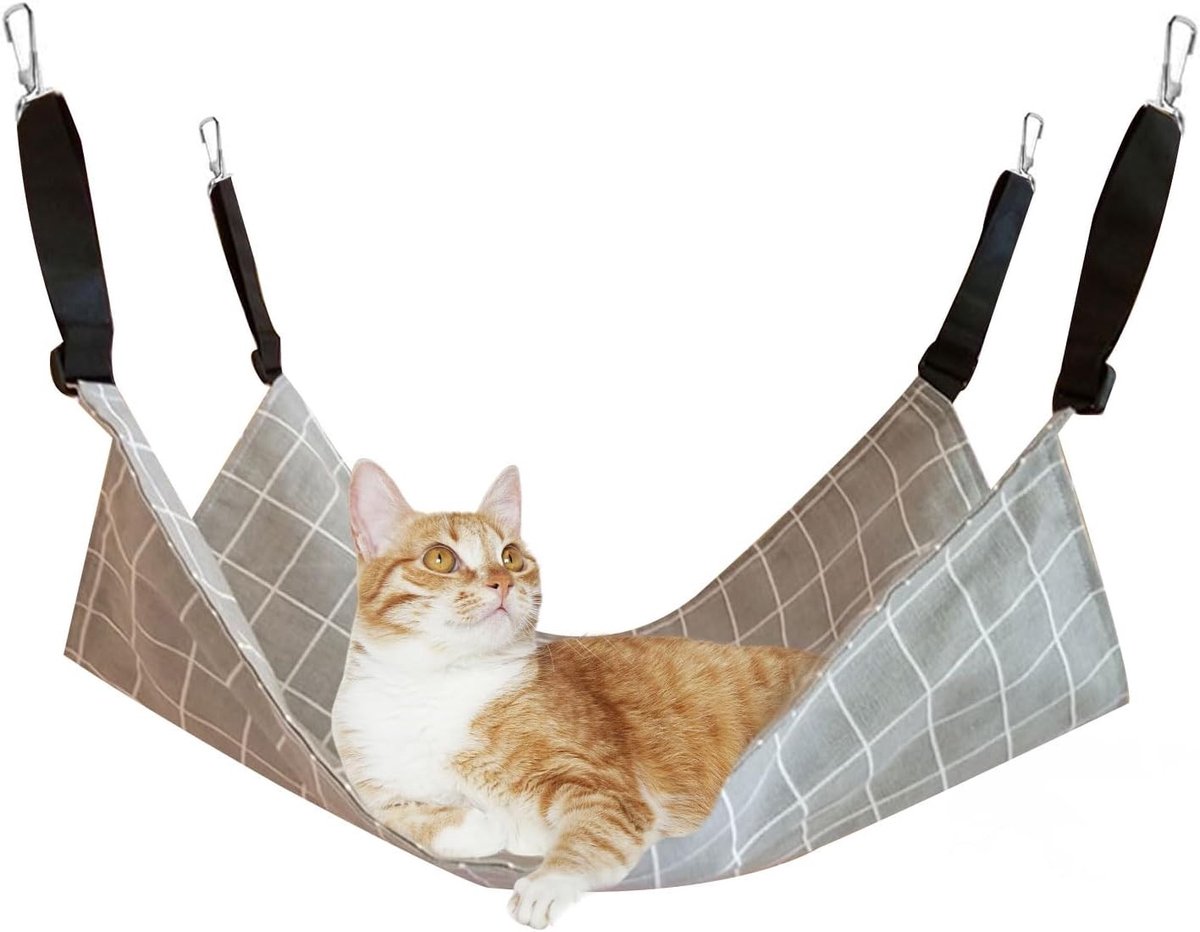 Hangmat voor Huisdieren, Zachte en Comfortabele Hangstoel voor Katten, Konijnen en Cavia's tot 5 kg, Ideaal voor Dierenverblijven en Thuisgebruik